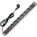 OEM 19" napájecí panel 7x220V-1,8m PPO Black+přep.ochr.16A 9610 – Zboží Mobilmania