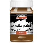 Pentart Akrylová barva matná 100 ml Kaštanová hnědá – Hledejceny.cz