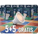 V-TAC LED žárovka GU10 4.5W, 400lm, 100°, Cree chip, 5+5 studená bílá – Hledejceny.cz