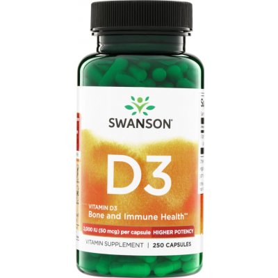 Swanson Vitamin D3 2000 IU 250 kapslí – Hledejceny.cz