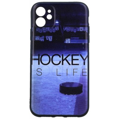 Pouzdro TopQ iPhone 11 silikon Hockey Is Life