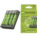 GP Recharge B441 + 2× AA 2100 mAh + 2× AAA 800 mAh – Zboží Živě