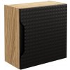 Koupelnový nábytek COMAD Horní závěsná skříňka - LUXOR 83-35-1DQ black, matná černá/olejovaný dub