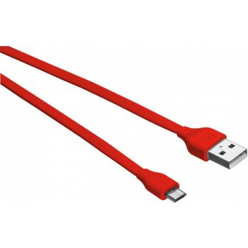 Trust 20137 Flat Micro-USB, 1m, červený