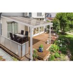 Gutta Premium bronzový polykarbonát / bílá konstrukce pergola 5,10 x 4,06 m – Zboží Mobilmania