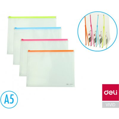 Spisové desky Fashion DELI na zip - A5 / barevný mix, 418827 – Zboží Mobilmania