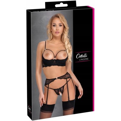 Set - podprsenka a kalhotky bez rozkroku Cottelli LINGERIE – Zboží Dáma