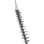 Minka STAIRS Přímé modulové schodiště Quatro buk/šedá, 298 cm – Zboží Mobilmania