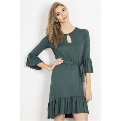 Dámské volánkové šaty Shira zelené