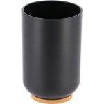 TENDANCE Koupelnový pohár Besson černá/s dřevěnými prvky 300 ml – Sleviste.cz