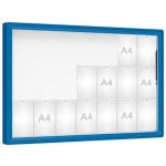 PROCITY Venkovní vitrína model 2000, 21 x A4, sklo, modrá | Zboží Auto