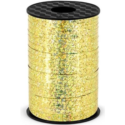 Vázací stuha na balónky zlatá holografická 225m – Zboží Dáma