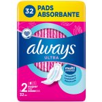 Always Ultra Hygienické Vložky Super V2 s křidélky 32 ks – Zboží Dáma