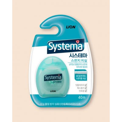 Lion Zubní nit Systema Sponge Dental Floss Green 40 m – Hledejceny.cz