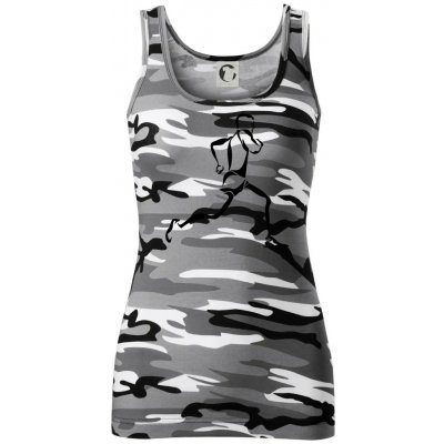 Běžec dámské Maskáčové tílko Šedý maskáč – Zboží Mobilmania