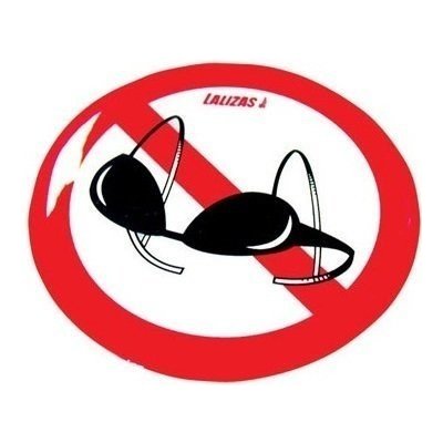 Lalizas Silicone Sticker 80mm - 'No bras'