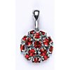 Přívěsky Čištín Stříbrný přívěšek se Swarovski krystaly light siam půlkoule P 1337 6649