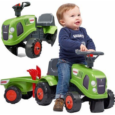 Falk traktor Claas zelené s volantem a valníkem – Zboží Mobilmania
