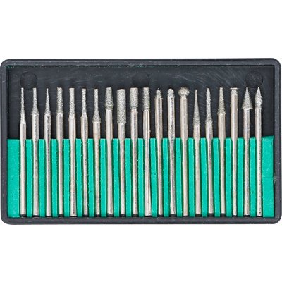 BGS 1607, Sada diamantových brusných nástrojů a fréz | 20dílná – Zboží Dáma