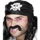 černý pirátský šátek s lebkou