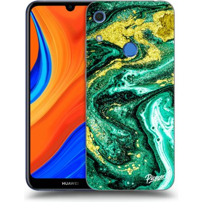 Pouzdro Picasee silikonové Huawei Y6S - Green Gold čiré