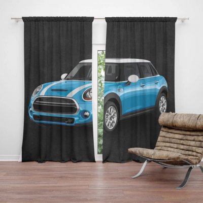 Sablio Závěs Mini sedan Černé pozadí: 2ks 140x250cm – Hledejceny.cz