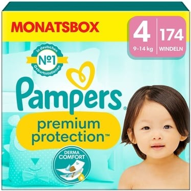 Pampers Premium Protection 4 Maxi 9-14 kg 174 ks