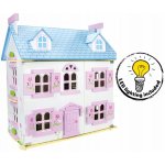 Leomark Krásný dřevěný domeček pro panenky s nábytkem - Alpská vila 018 – Hledejceny.cz