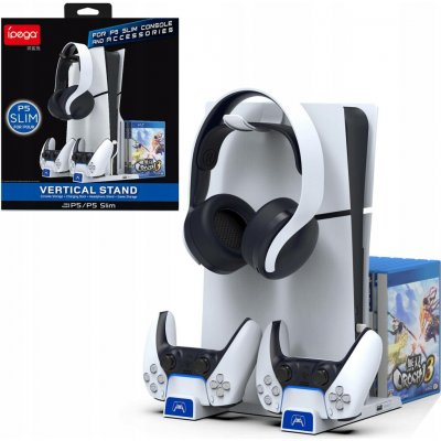 iPega P5S009 Multifunkční Nabíjecí Stojan PS5 Slim White – Sleviste.cz