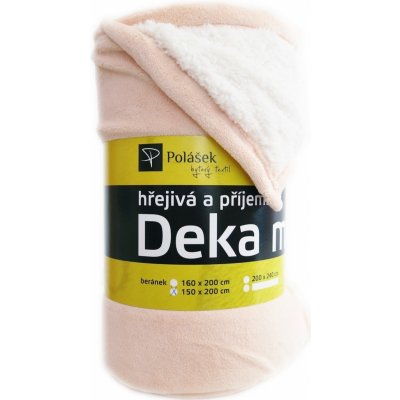 Polášek Deka beránek bílá káva č. 57 100% polyester Béžová 150x200
