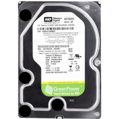 WD Caviar AV GreenPower 1,5TB SATAII, 32MB, Low Noise, WD15EVDS – Hledejceny.cz