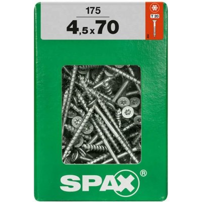 Spax Wirox Univerzální vrut T-Star plus, ø 4,5 × 70 mm, TX20, zápustná hlava, 175 ks 4191010450706 – Hledejceny.cz