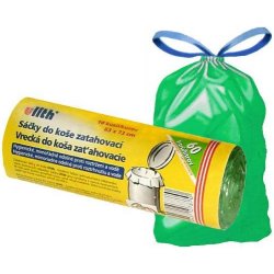 Sáčky do koše HDPE 35 l 50 x 60 cm zatahovací role 15 ks 10 um žluté