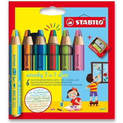 Stabilo 8826-2 Woody 3 in 1 Duo 6 ks – Zbozi.Blesk.cz