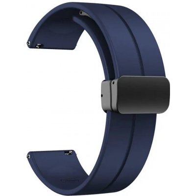 ESES Silikonový řemínek s magnetickou přezkou 22 mm - Tmavě modrý 1530004035 – Zboží Živě