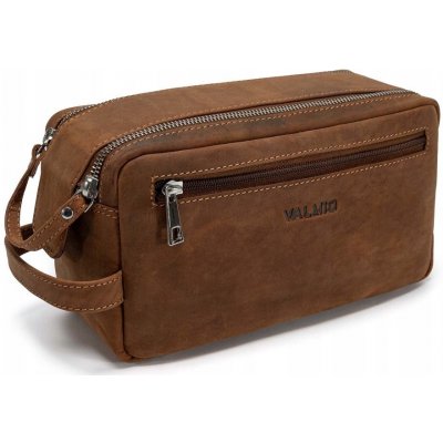 Valmio Horez kožená kosmetická taška Hnědá – Zboží Dáma