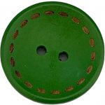 Pro Háčkování Dřevěný knoflík se štěpováním Ø 25 mm zelený – Sleviste.cz