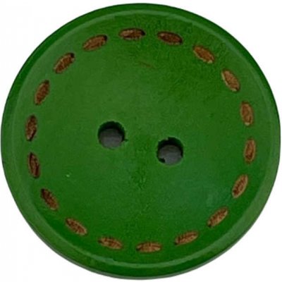 Pro Háčkování Dřevěný knoflík se štěpováním Ø 25 mm zelený – Sleviste.cz