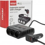 Rozbočovač zásuvky zapalovače s nabíječkou 4xUSB-A QC3.0 PD 3.0 180 W