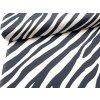 Metráž Mirtex Plátno DOMESTIK 145/27262-2 vzor zebra šíře 220cm zbytková metráž