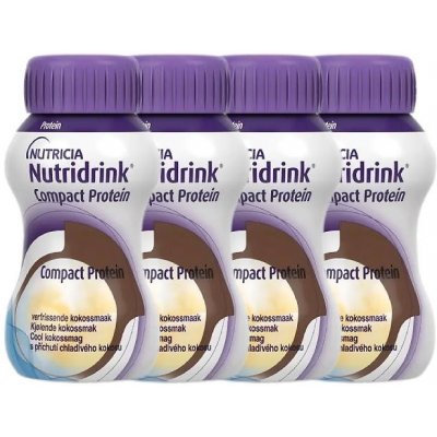 NUTRIDRINK COMPACT PROTEIN S PŘÍCHUTÍ CHLADIVÉHO KOKOSU POR SOL 4X125ML – Hledejceny.cz