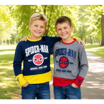 Sun City Chlapecké tričko SPIDERMAN Queens New York dlouhý rukáv Modrá – Hledejceny.cz