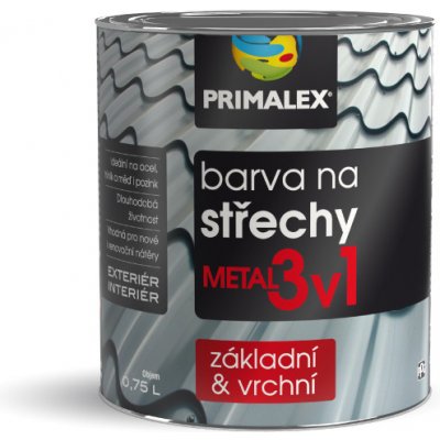PRIMALEX barva na střechy Metal 3v1 5 l červenohnědá – Hledejceny.cz