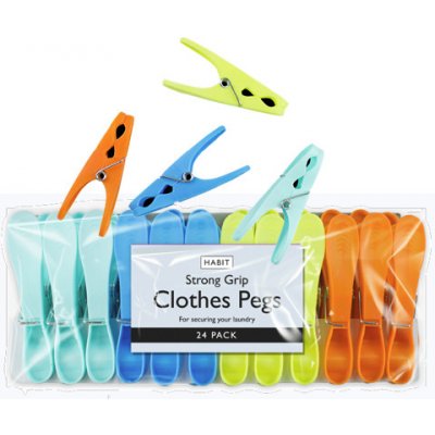 Nomess Kolíčky na prádlo plast 24 ks strong frip NMSPGS24NRT – Zboží Dáma