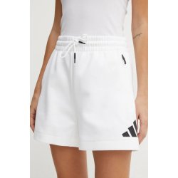 adidas Kraťasy ZNE dámské s potiskem high waist JJ4678 bílá