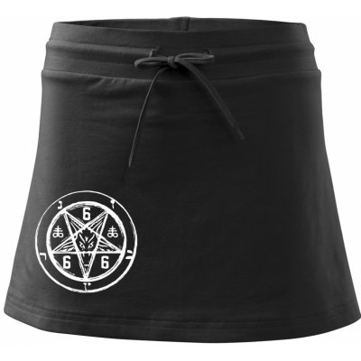 Metallama Mode sukně Pentagram černá