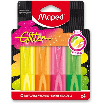 Maped Glitter Fluo 4 ks blistr 740247 – Hledejceny.cz