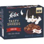 Felix TASTY SHREDS hovězí kuře kachna krůta ve šťávě 12 x 80 g – Zboží Mobilmania