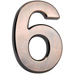 STREND PRO Číslo MagicHome ´6´, domovní, s lepící páskou, bronzové, 70x100 mm, ABS – HobbyKompas.cz