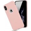 Pouzdro a kryt na mobilní telefon Apple Pouzdro SES Silikonové matné s výřezem Apple iPhone X/XS - světle růžové